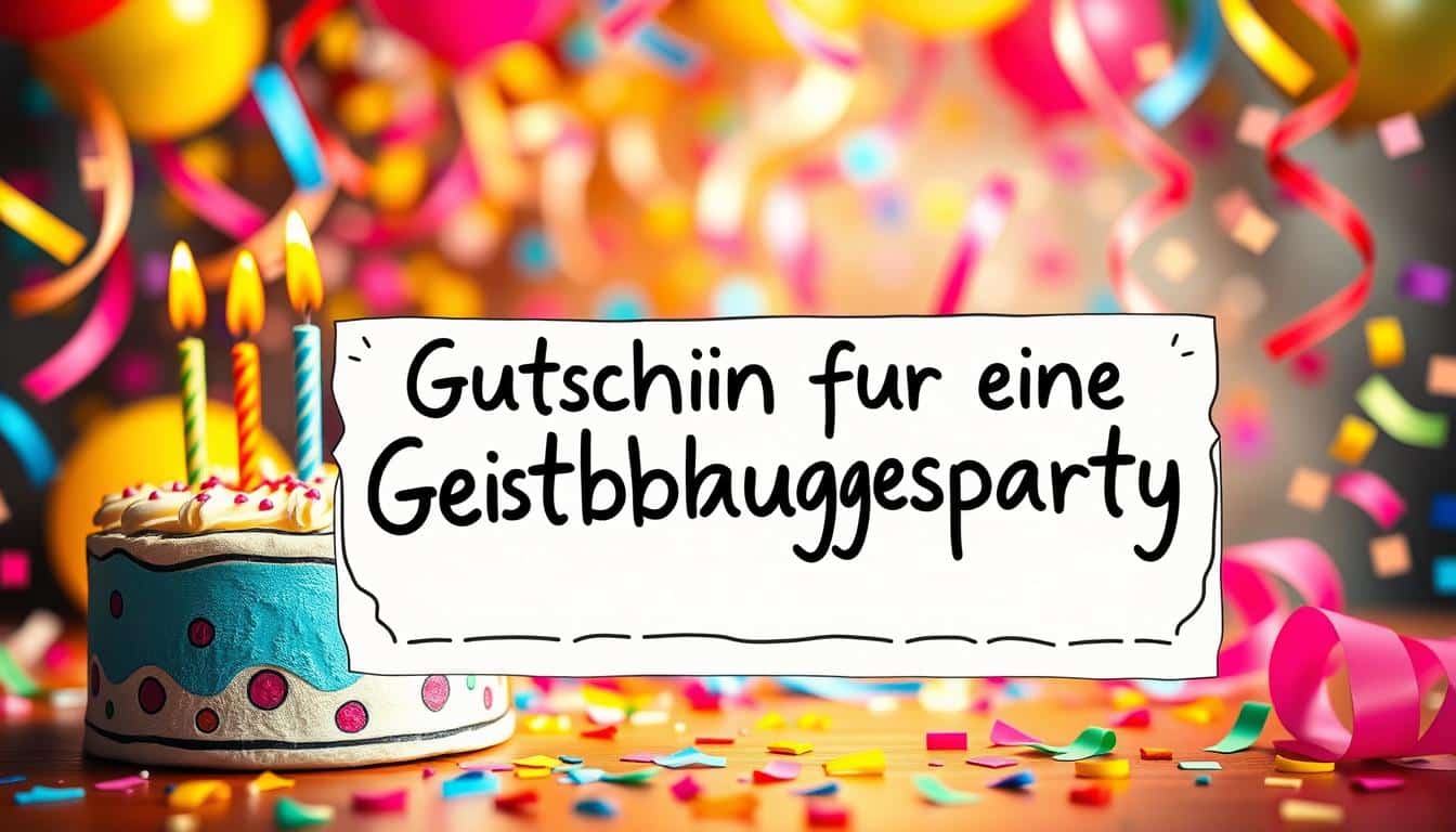 Gutschein für eine Geburtstagsparty