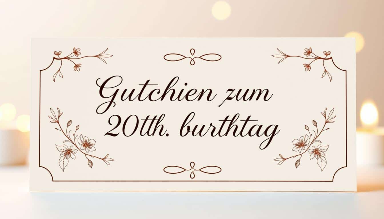 Gutschein zum 20.Geburtstag