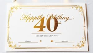 Gutschein zum 40. Geburtstag