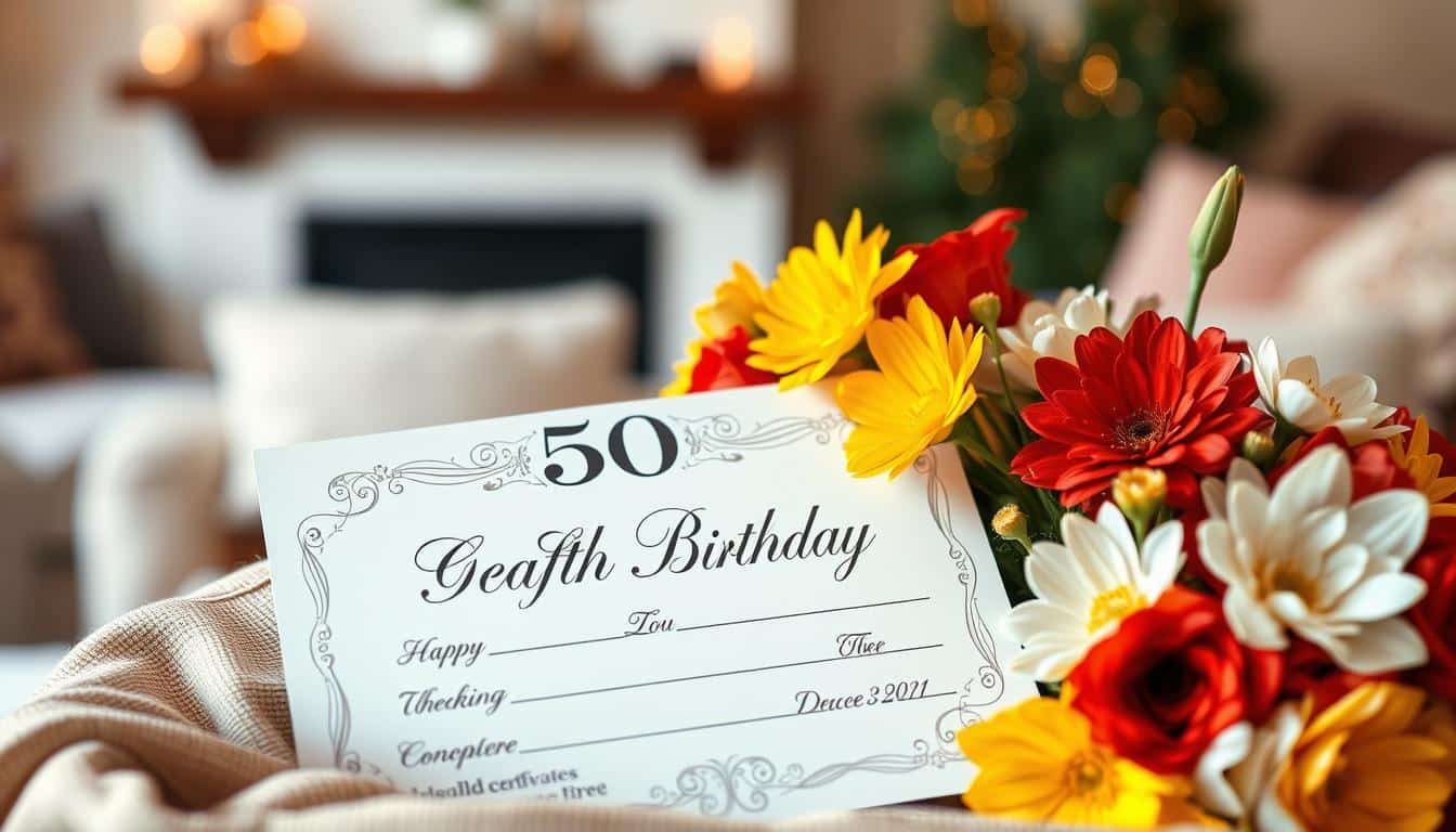 Gutschein zum 50. Geburtstag