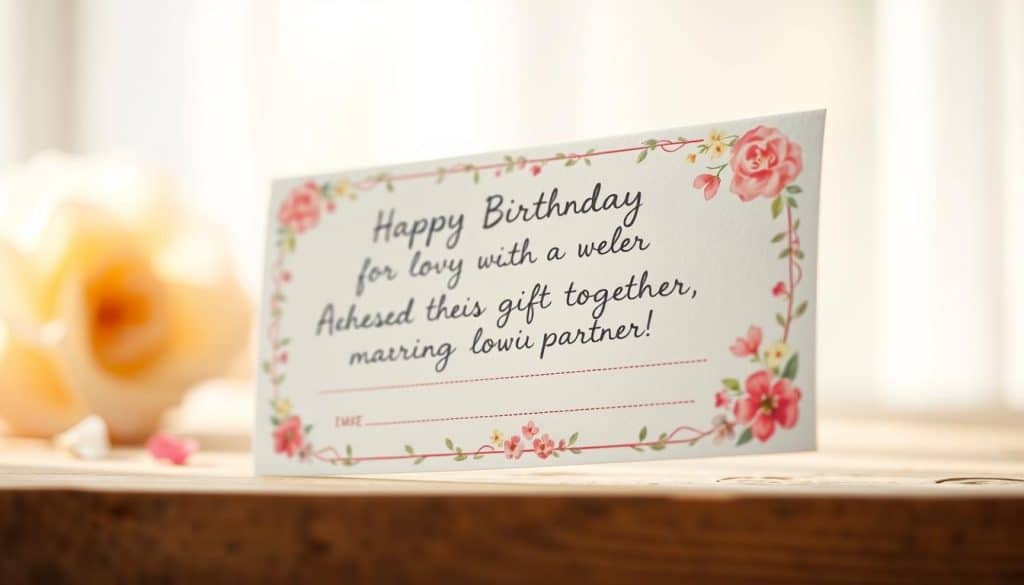 Gutschein zum Geburtstag für den Partner