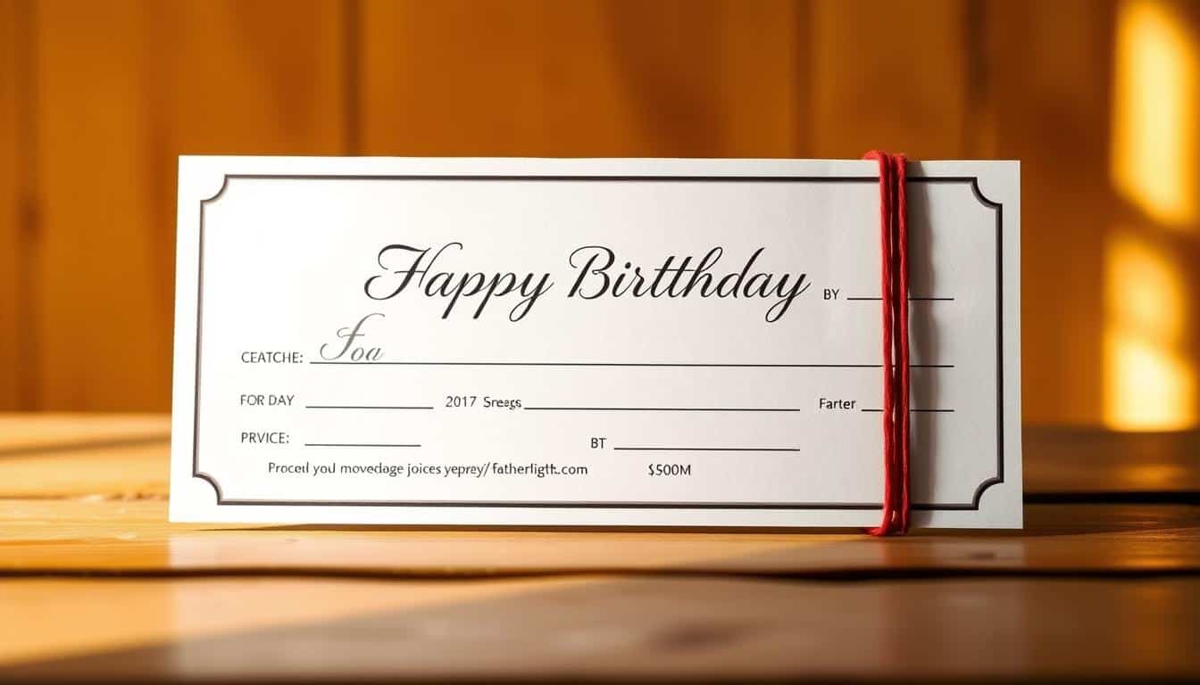 Gutschein zum Geburtstag für den Vater