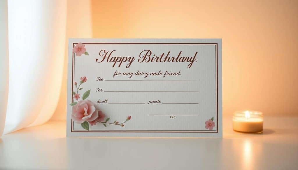 Gutschein zum Geburtstag für die beste Freundin