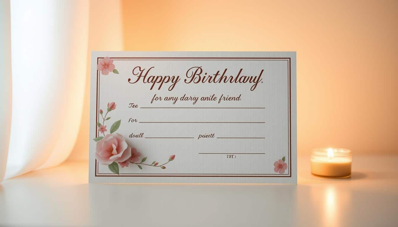 Gutschein zum Geburtstag für die beste Freundin