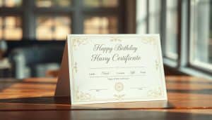 Individuell erstellter Gutschein zum Geburtstag