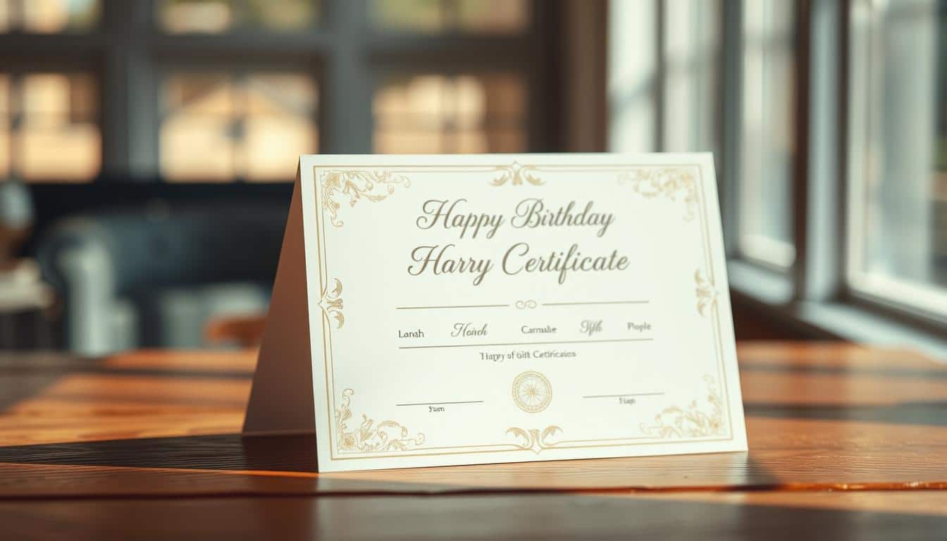 Individuell erstellter Gutschein zum Geburtstag