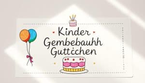 Kinder Geburtstag Gutschein