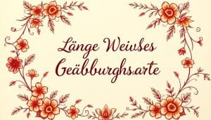 Lange Wünsche Geburtstagskarte