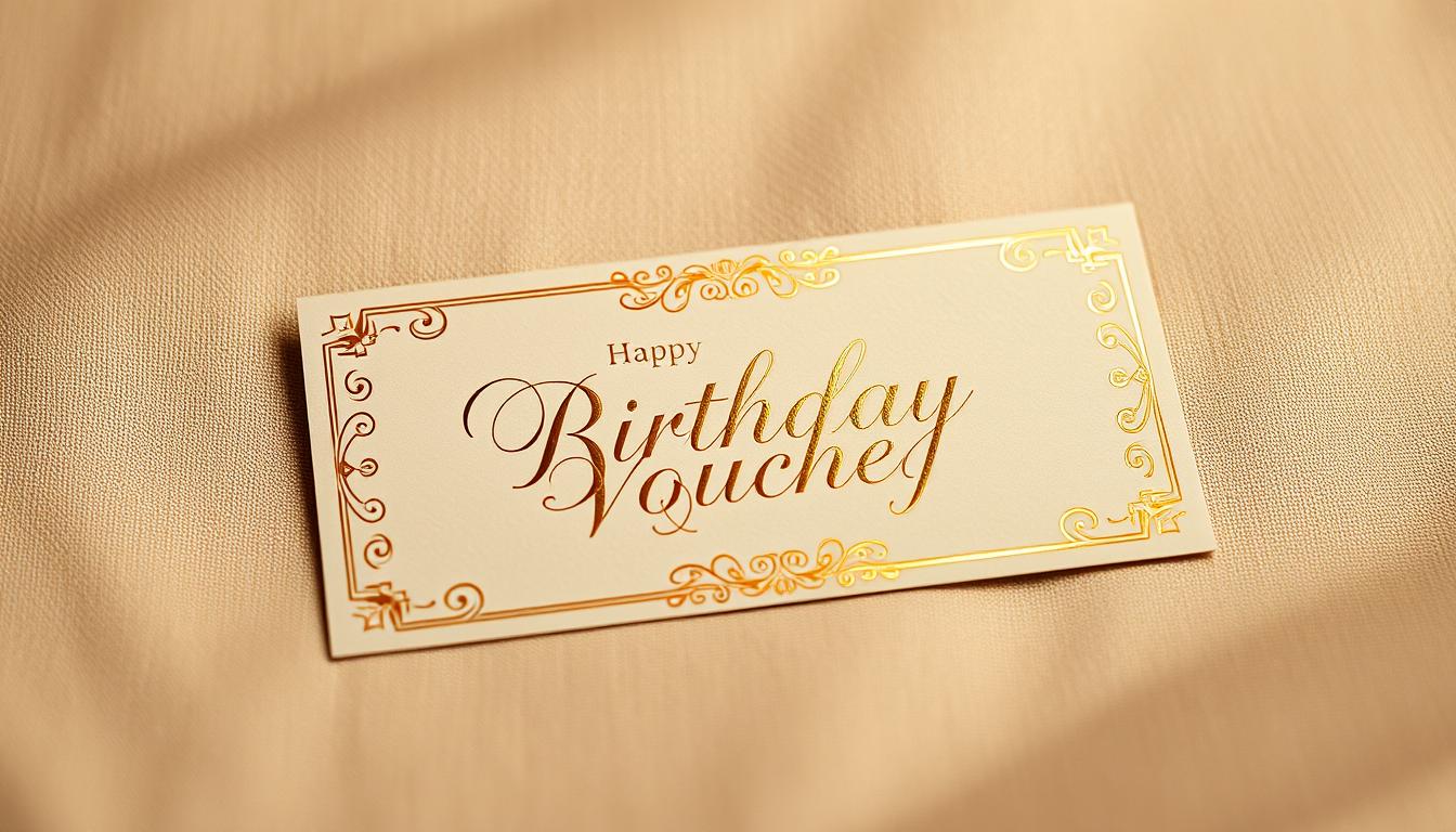 Luxuriöser Gutschein zum Geburtstag