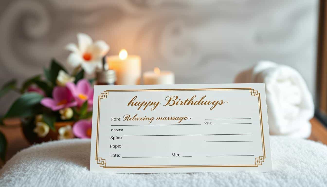 Massage Gutschein zum Geburtstag