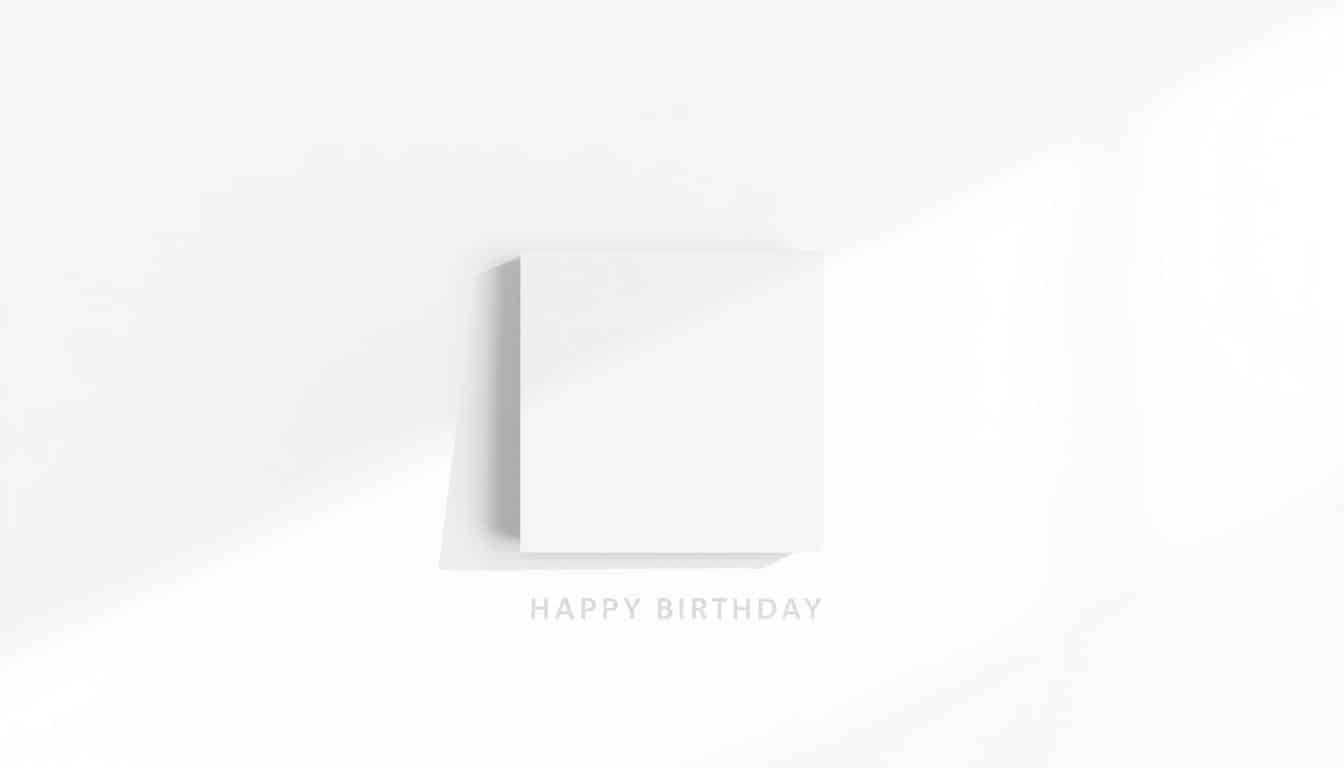 Minimalistische Geburtstagseinladung