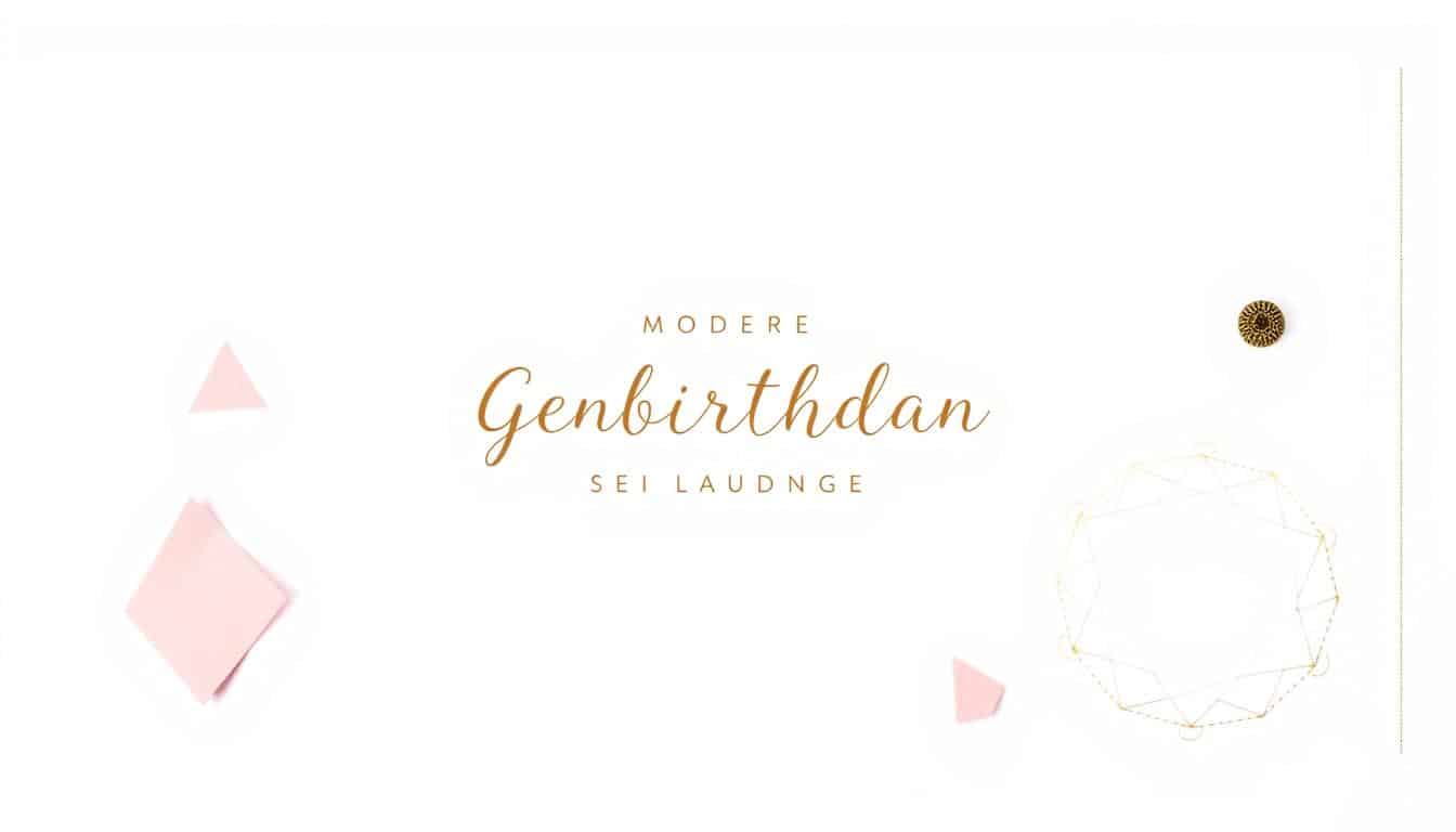 Moderne Geburtstagseinladung