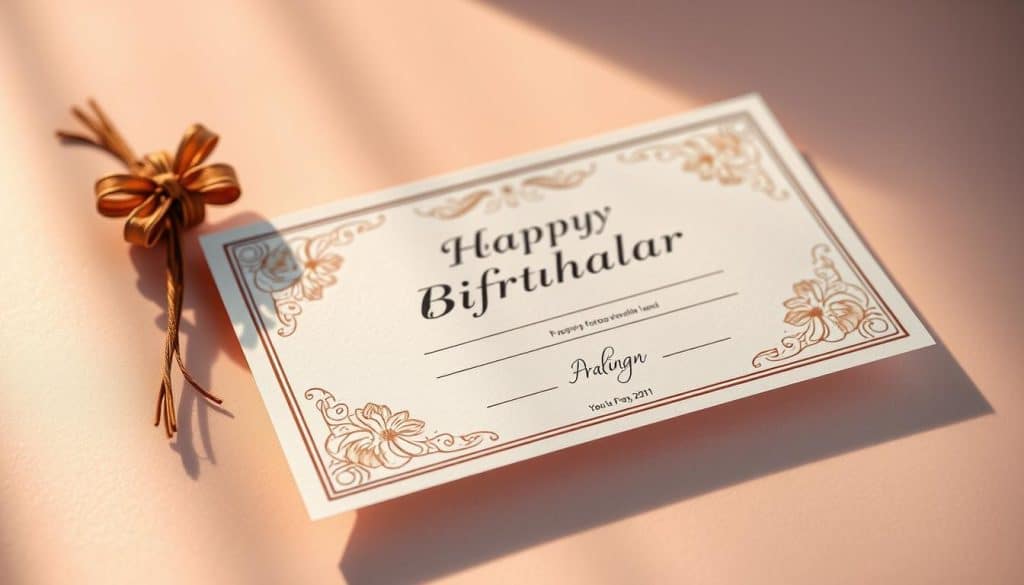 Personalisierter Gutschein zum Geburtstag