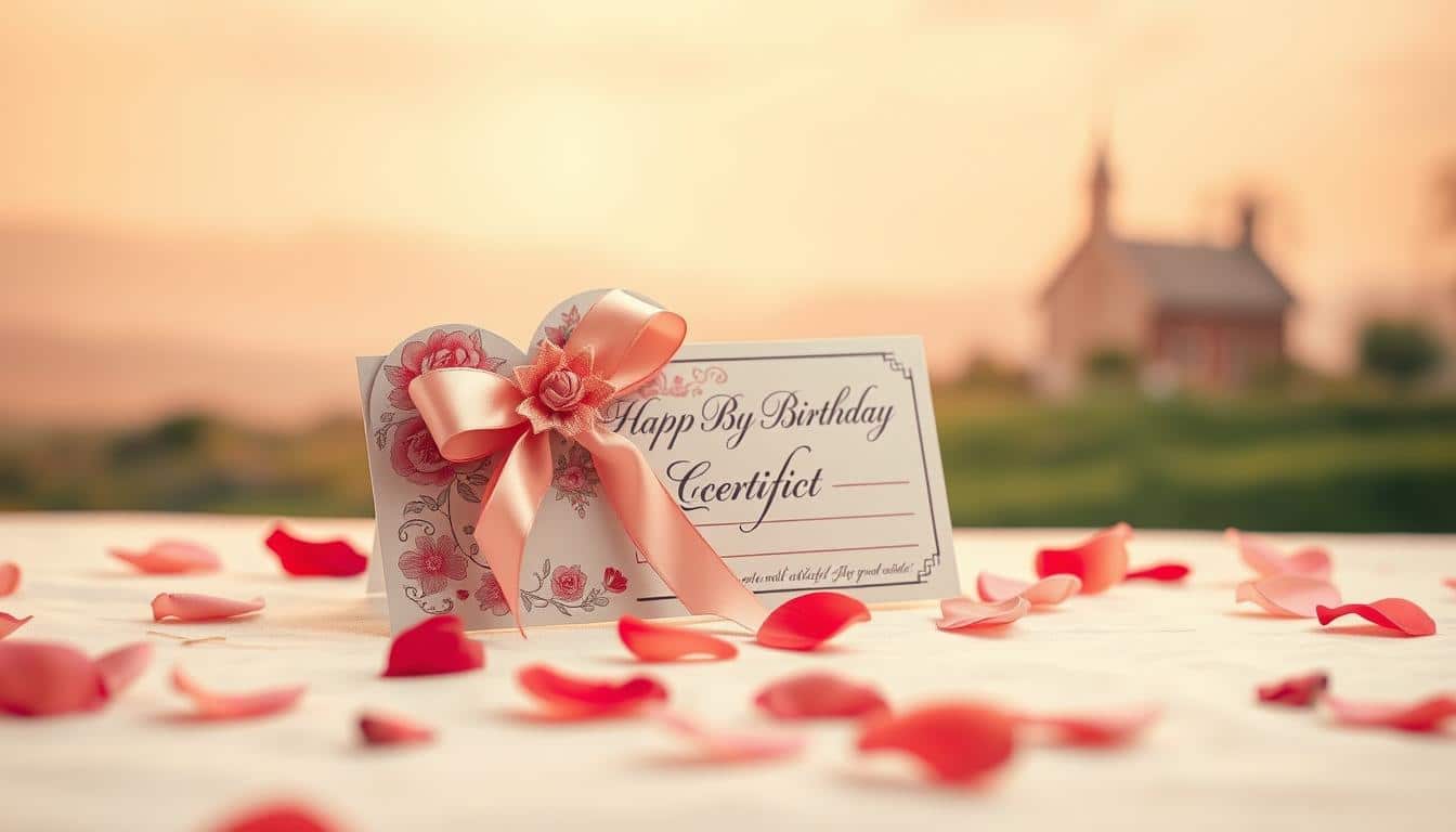 Romantischer Gutschein zum Geburtstag