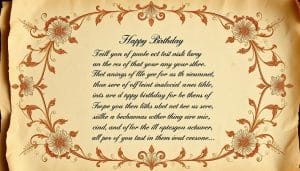 Schöne Geburtstagsgedichte
