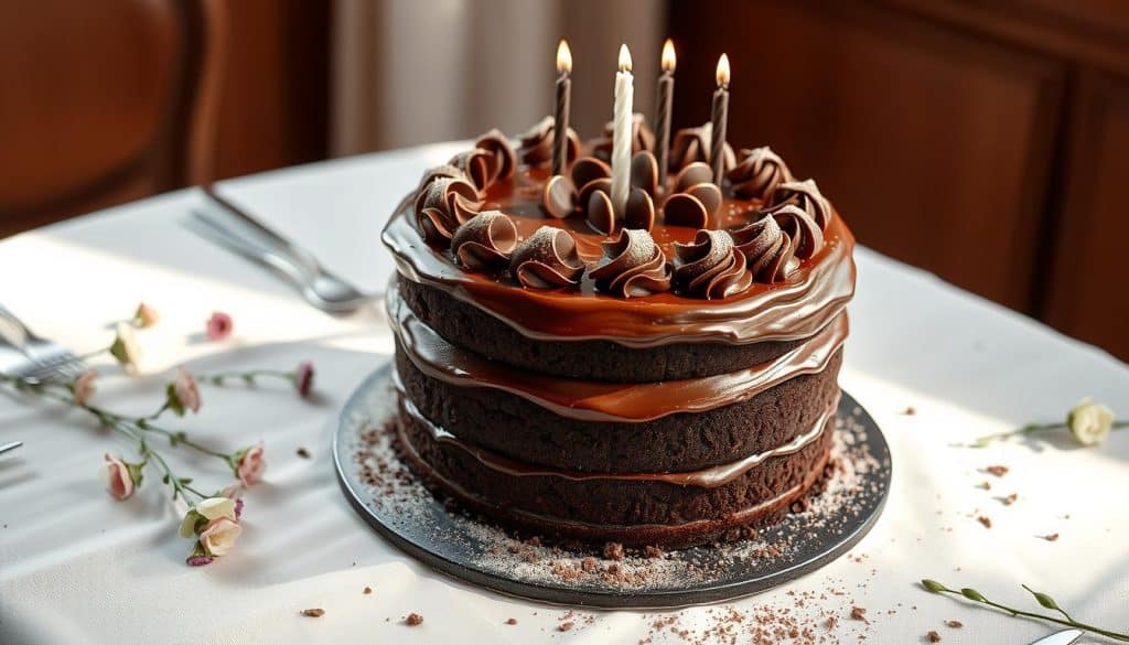 Schokoladenkuchen zum Geburtstag