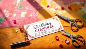 Selbst gestalteter Gutschein zum Geburtstag