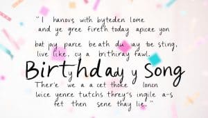 Text für ein modernes Geburtstagslied