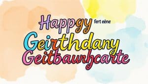 Text für eine Geburtstagskarte